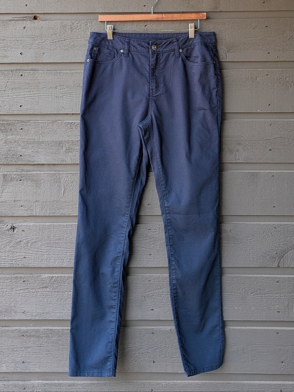 Prana Kayla High Rise Jeans Stretch Denim Hiking Women 10 Regular Dark Navy Blue